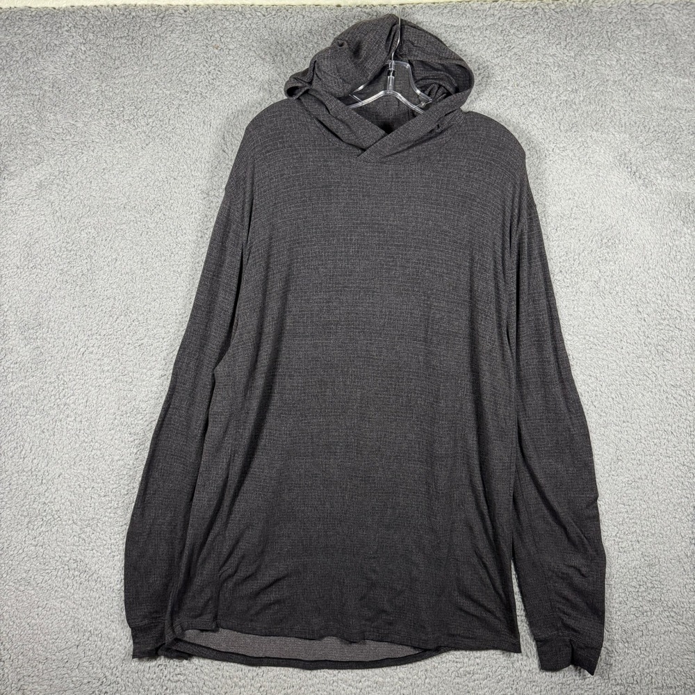 Lululemon Mens Metal Vent Tech Hoodie Gray Heathered Training Long Sleeve Shirt
